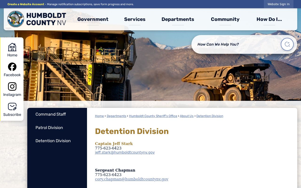 Humboldt County active warrant search detention contact