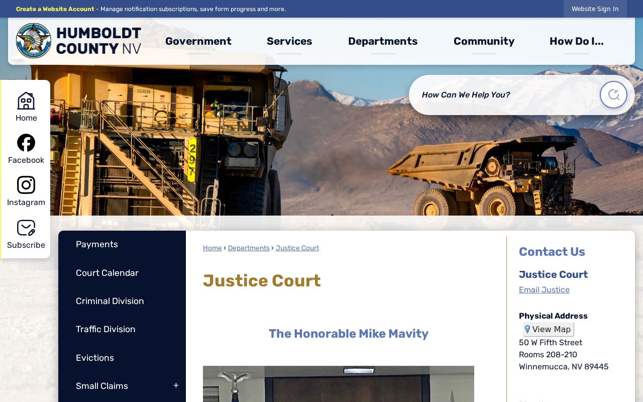 Humboldt County warrant records court jurisdiction information